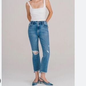 Hidden Jeans cropped flare high rise jeans distressed size 31